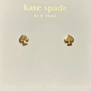Kate Spade Gold Signature Spade earrings, new